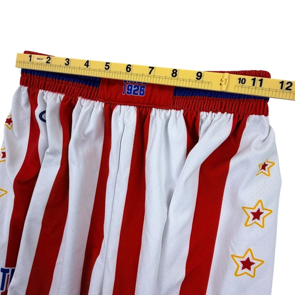 Champion Harlem Globetrotters Basketball Shorts Men Small Red White Blue Striped